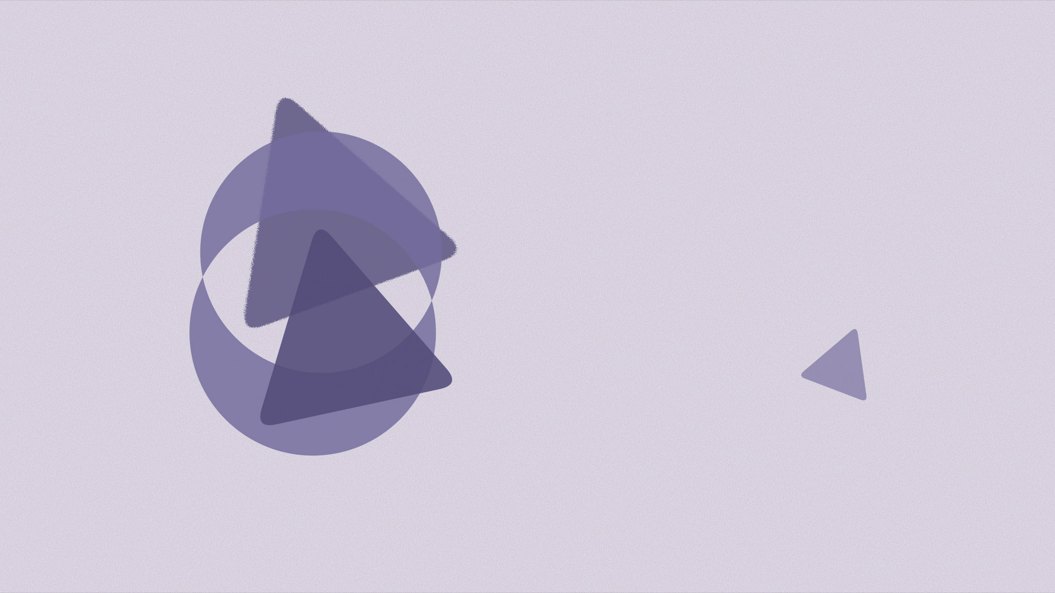 Abstract cover illustration in a grainy, matte print style: a cluster of two or three overlapping shapes resting off-centre, in indigo on a soft lilac background.